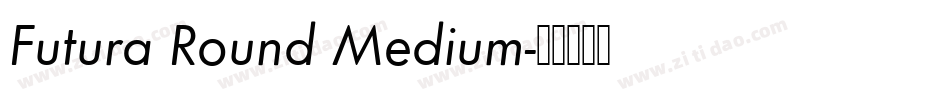 Futura Round Medium字体转换